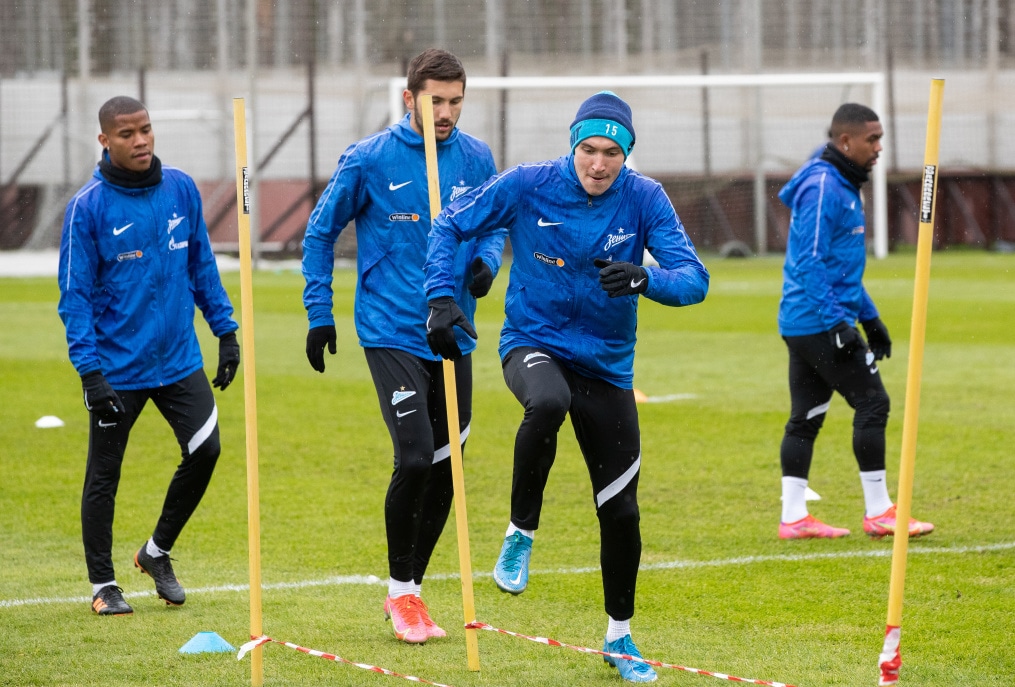 Тренировка «Зенита» перед матчем с «Уфой»