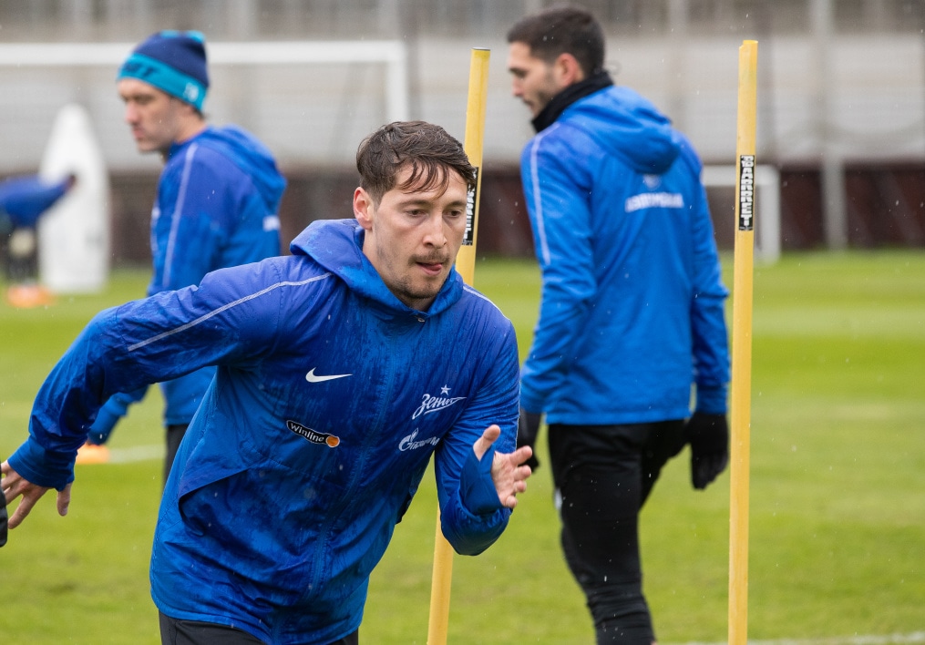 Тренировка «Зенита» перед матчем с «Уфой»