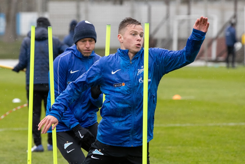 Тренировка «Зенита» перед матчем с «Уфой»