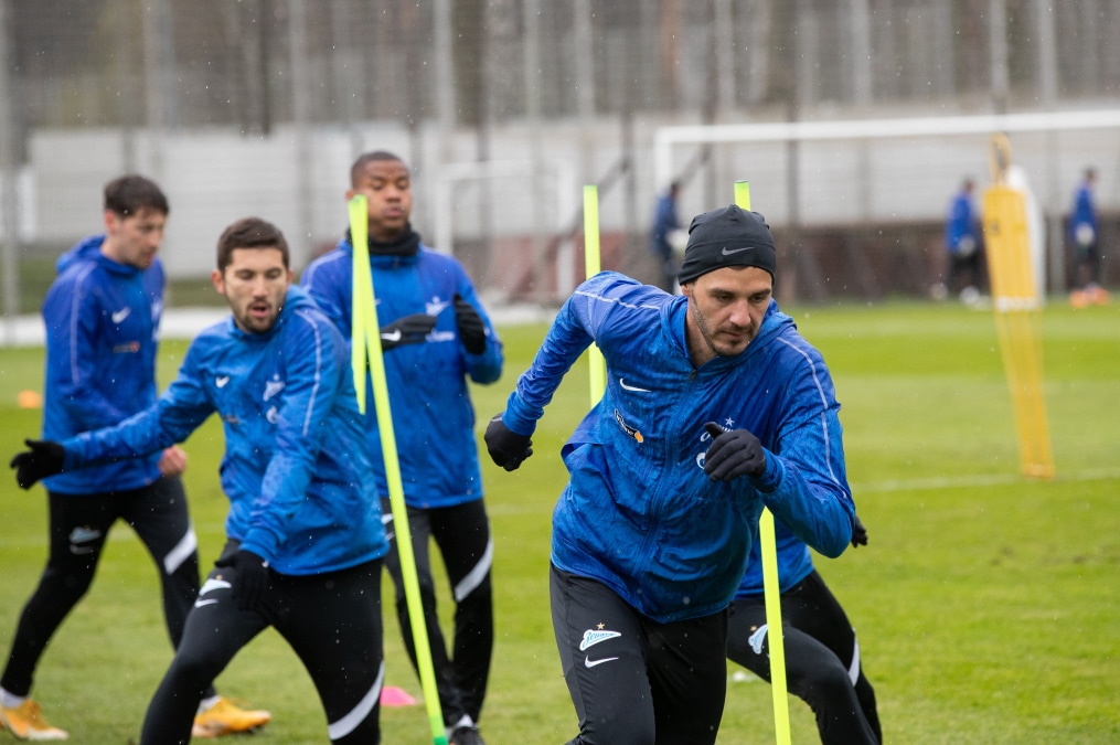 Тренировка «Зенита» перед матчем с «Уфой»