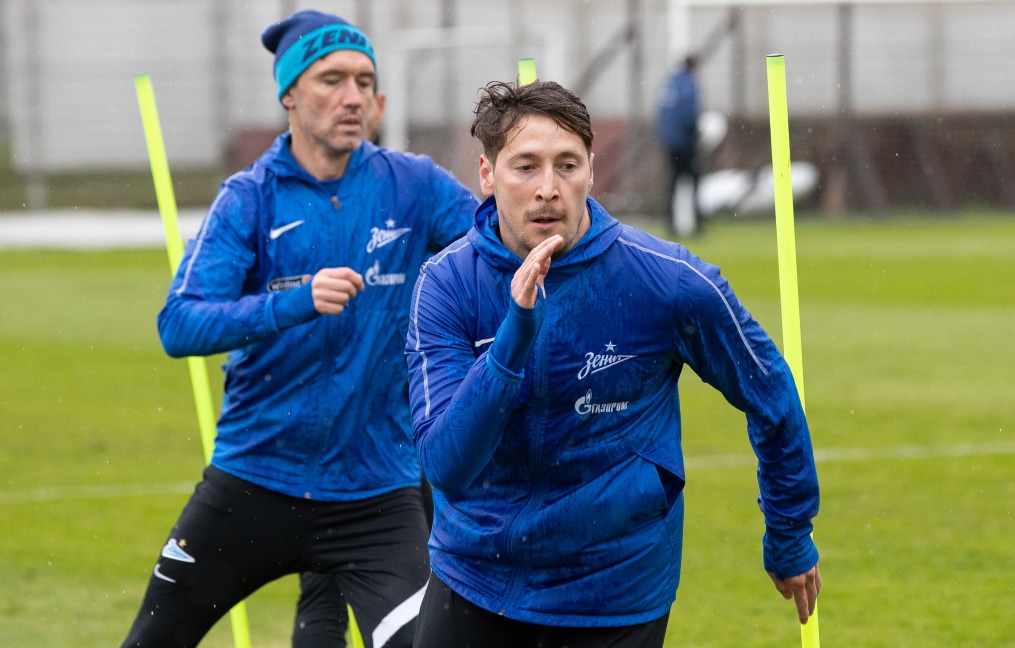 Тренировка «Зенита» перед матчем с «Уфой»