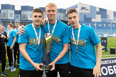 Награждение команд ЮФЛ на матче «Зенит»-м — «Краснодар»-м