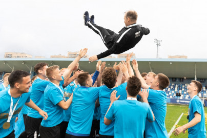 Награждение команд ЮФЛ на матче «Зенит»-м — «Краснодар»-м