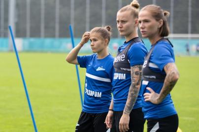 omen's team training before the Chertanovo-Zenit matc