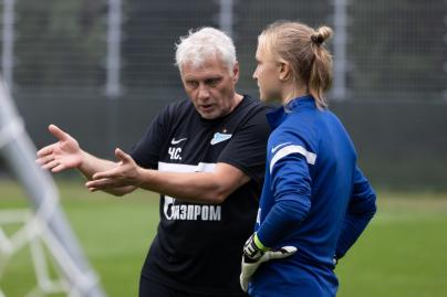 omen's team training before the Chertanovo-Zenit matc