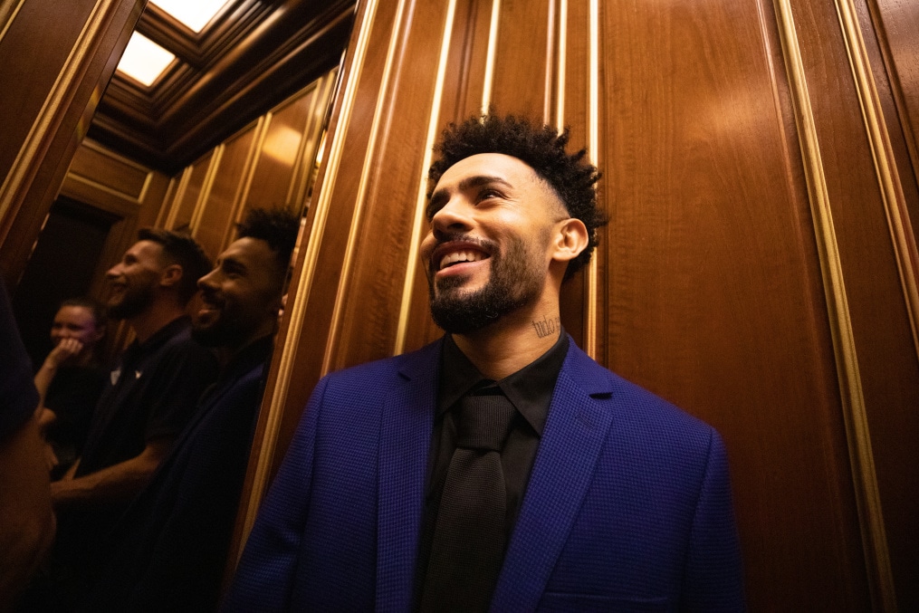 Клаудиньо на съемках презентационного ролика