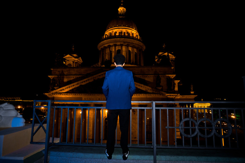 Клаудиньо на съемках презентационного ролика