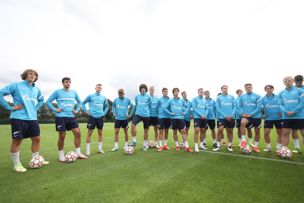 Тренировка «Зенит»-м перед матчем с «Челси»-м