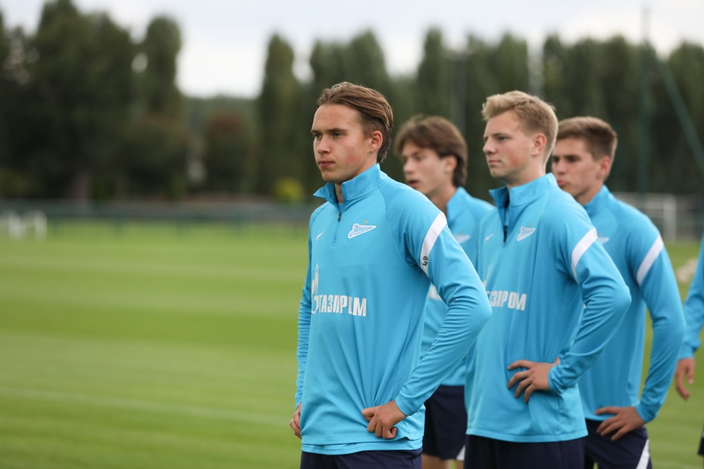 Тренировка «Зенит»-м перед матчем с «Челси»-м