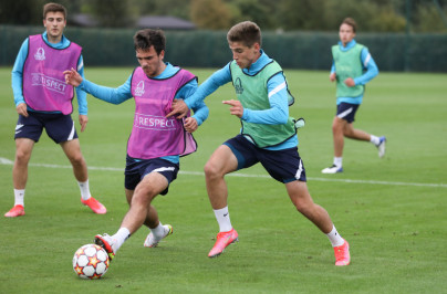 Тренировка «Зенит»-м перед матчем с «Челси»-м