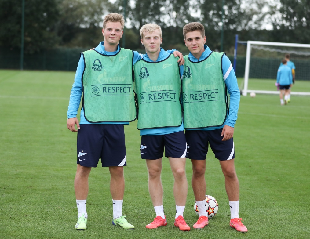 Тренировка «Зенит»-м перед матчем с «Челси»-м