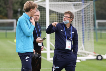 Тренировка «Зенит»-м перед матчем с «Челси»-м