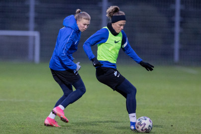 Training of the women's team Zenit before the match with CSKA