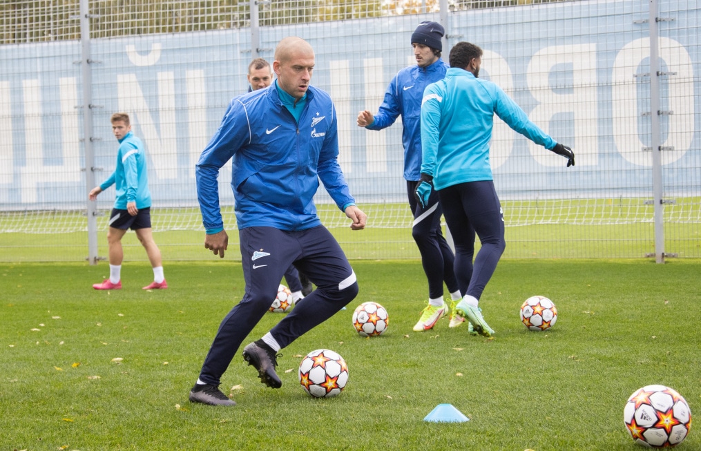 Тренировка «Зенита» перед матчем с «Мальмё»