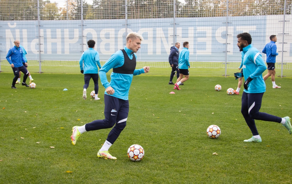 Тренировка «Зенита» перед матчем с «Мальмё»
