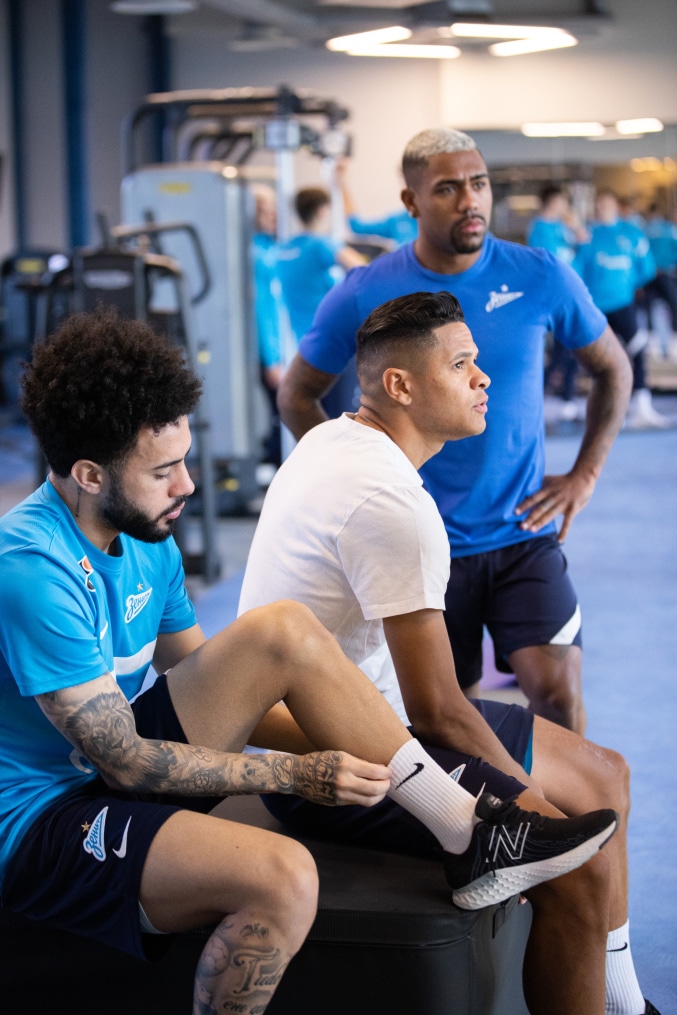 Тренировка «Зенита» перед матчем с «Арсеналом»