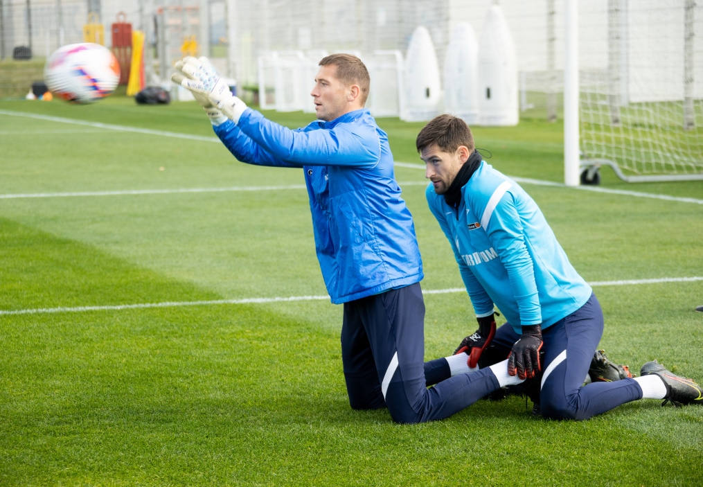 Тренировка «Зенита» перед матчем с «Арсеналом»