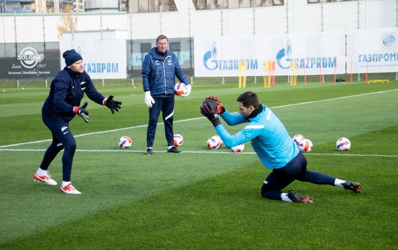 Тренировка «Зенита» перед матчем с «Арсеналом»