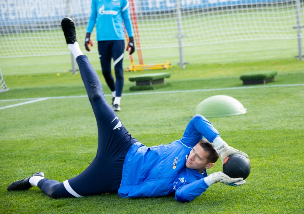 Тренировка «Зенита» перед матчем с «Арсеналом»