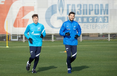 Тренировка «Зенита» перед матчем с «Арсеналом»