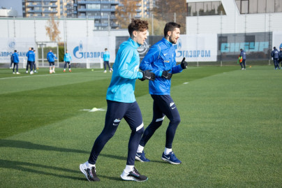 Тренировка «Зенита» перед матчем с «Арсеналом»