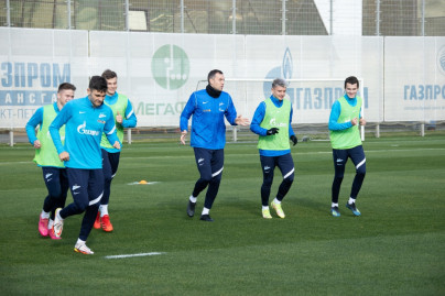 Тренировка «Зенита» перед матчем с «Арсеналом»