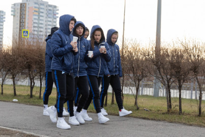 Прогулка женской команды перед матчем Cуперлиги 2021, «Енисей» — «Зенит»