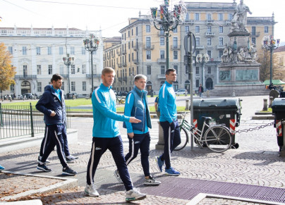 Прогулка команды перед матчем «Ювентус» — «Зенит»
