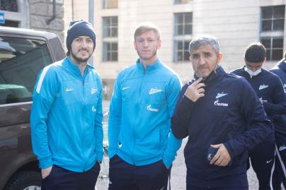 Прогулка команды перед матчем «Ювентус» — «Зенит»