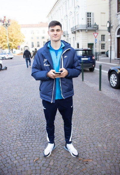 Прогулка команды перед матчем «Ювентус» — «Зенит»