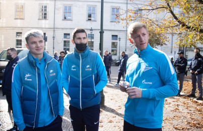 Прогулка команды перед матчем «Ювентус» — «Зенит»