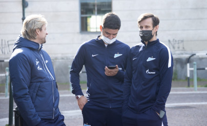 Прогулка команды перед матчем «Ювентус» — «Зенит»