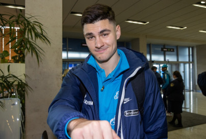 Команда перед вылетом на матч «Урал» — «Зенит»