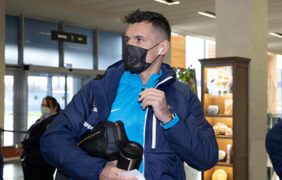 Команда перед вылетом на матч «Урал» — «Зенит»