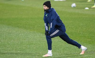 Тренировка сборной России перед матчем с Кипром