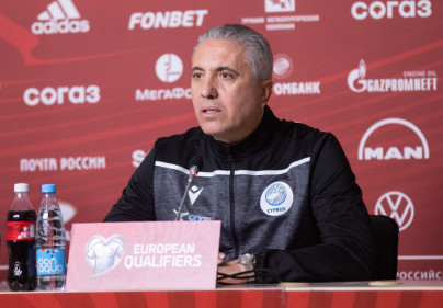 Пресс-конференция сборной Кипра перед матчем со сборной России