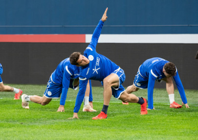 Тренировка  сборной Кипра перед матчем со сборной России
