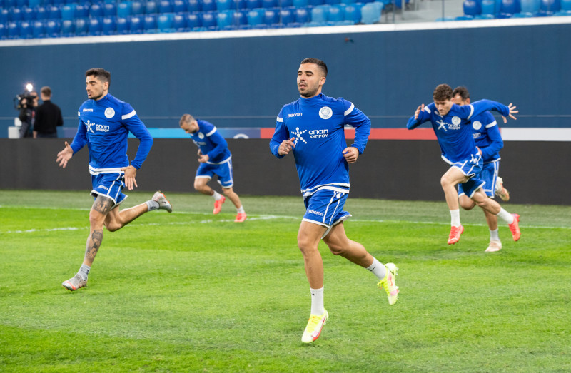 Тренировка  сборной Кипра перед матчем со сборной России