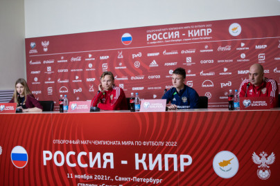 Пресс-конференция сборной России перед матчем с Кипром