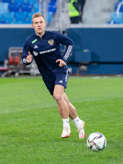 Тренировка сборной России перед матчем с Кипром