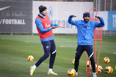 Тренировка «Зенита» перед матчем с «Нижним Новгородом»