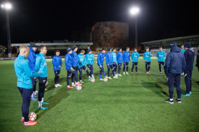Тренировка молодежного «Зенита» перед матчем с «Мальмё»