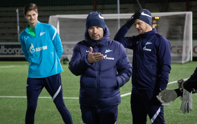 Тренировка молодежного «Зенита» перед матчем с «Мальмё»