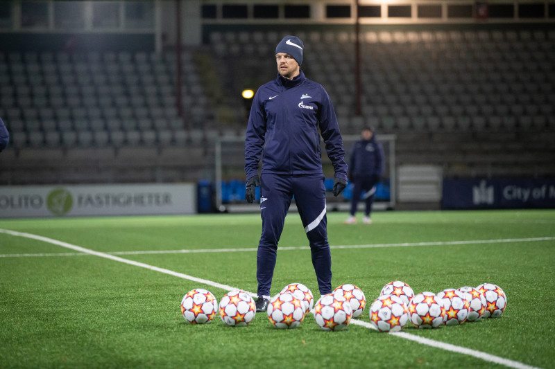 Тренировка молодежного «Зенита» перед матчем с «Мальмё»