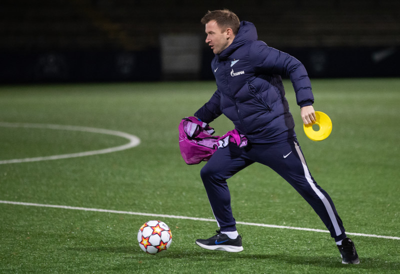 Тренировка молодежного «Зенита» перед матчем с «Мальмё»