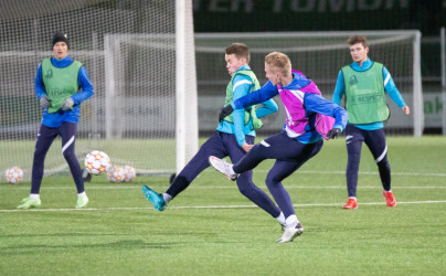 Тренировка молодежного «Зенита» перед матчем с «Мальмё»