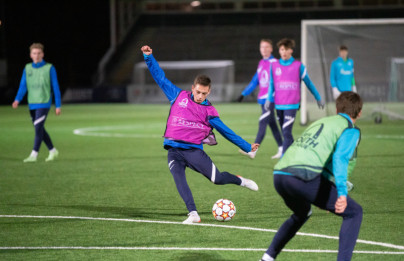 Тренировка молодежного «Зенита» перед матчем с «Мальмё»