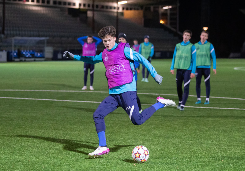 Тренировка молодежного «Зенита» перед матчем с «Мальмё»