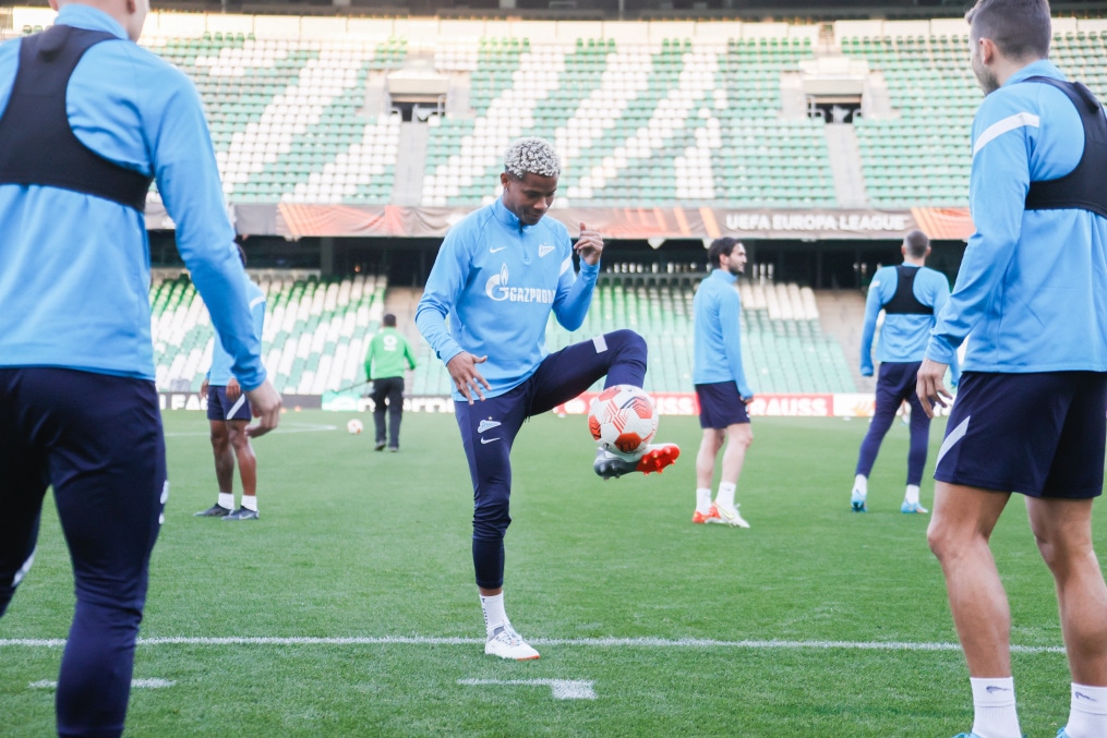 Открытая тренировка «Зенита» перед ответным матчем с «Бетисом»