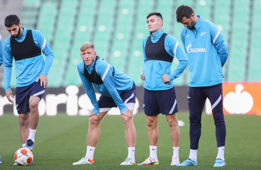 Открытая тренировка «Зенита» перед ответным матчем с «Бетисом»